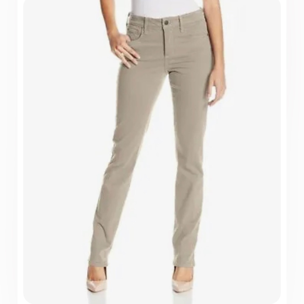 NWT NEW NYDJ Women's Samantha Slim Jeans Hayseed Skinny Stretch Beige Women’s - Picture 5 of 8